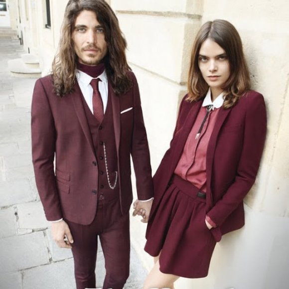 The Kooples Burgundy Blazer - Picture 6 of 7